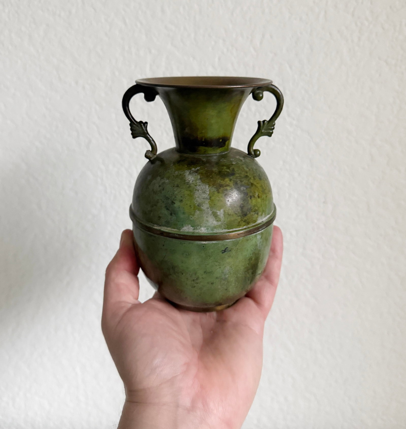 Art Deco Style Bronze Verdigris Vase - 8