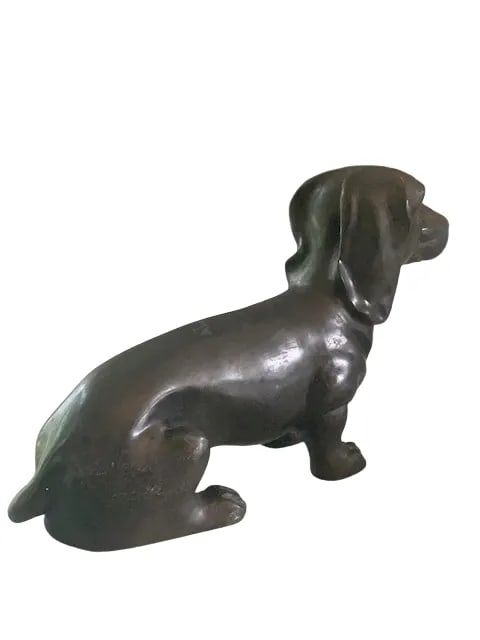 Vintage Mid 20th Century English Cast Iron Dachshund Dog - 3