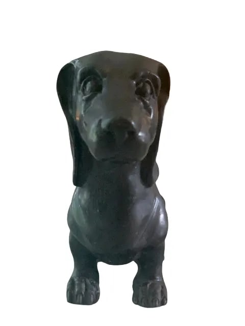 Vintage Mid 20th Century English Cast Iron Dachshund Dog - 4
