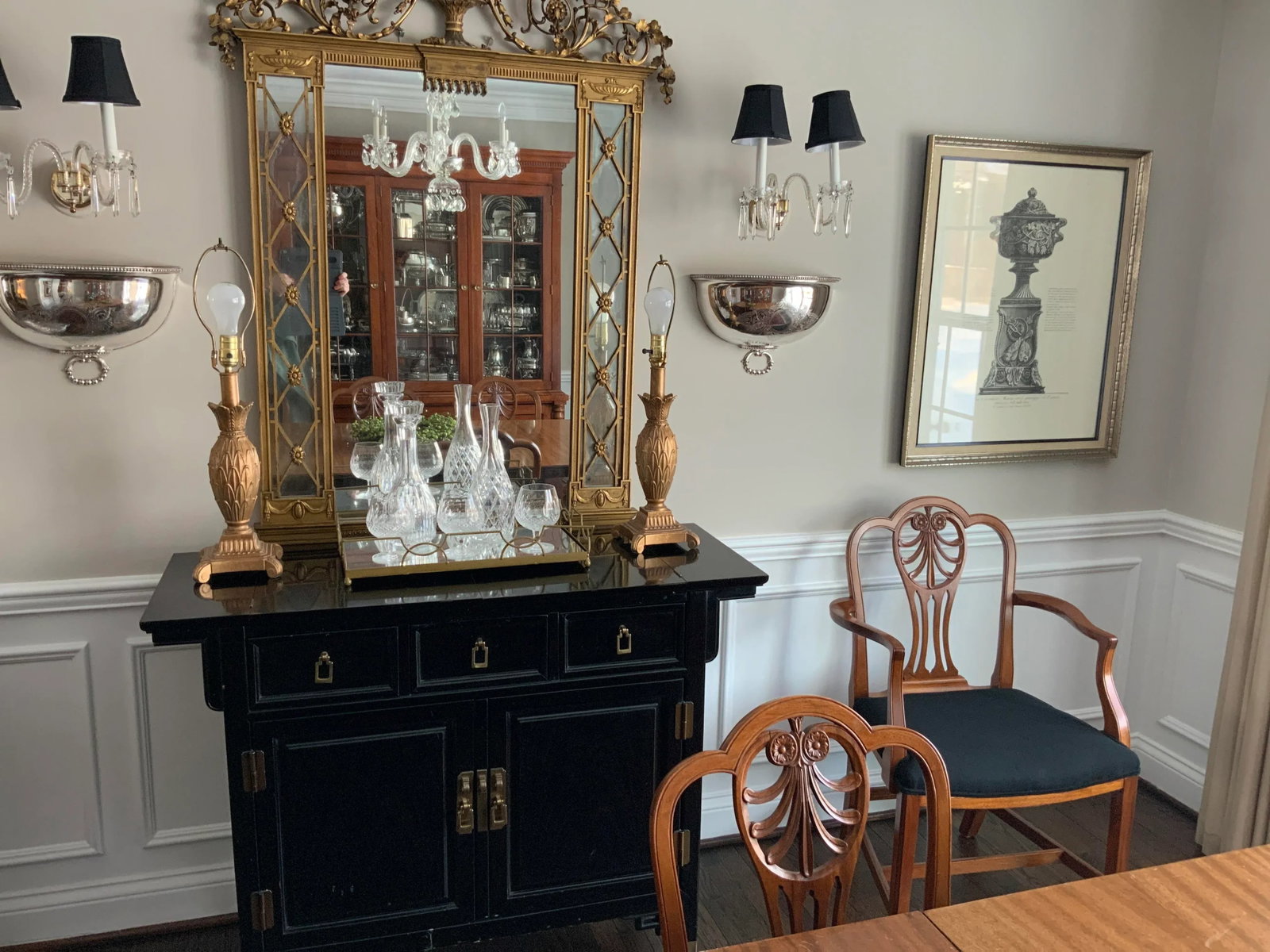 1980's French Style Gold Tone Wrought Iron Metal Table Lamps - a Pair - 2