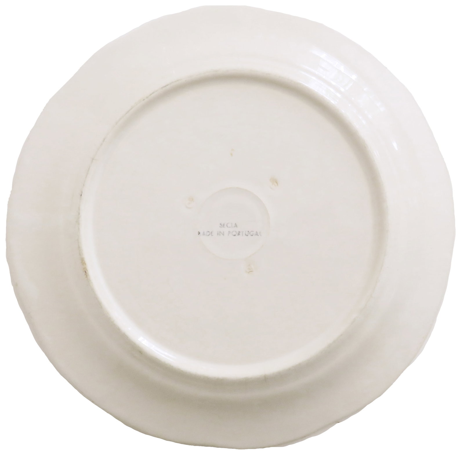Secla Portuguese White Majolica Cabbageware Salad/Dessert Plates, Set of 4 - 3