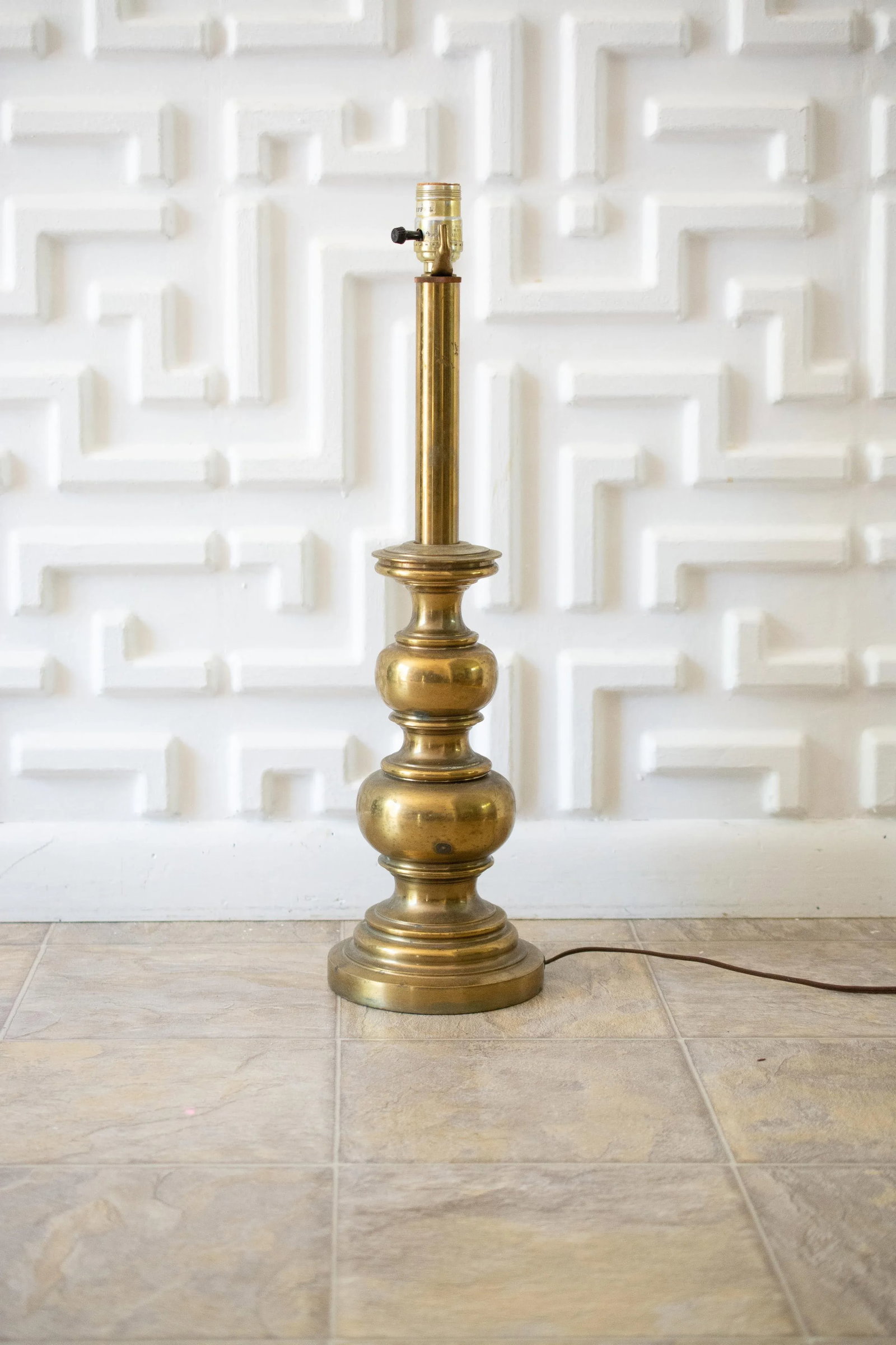 1970s Stiffel Polished Brass Lamp - 8