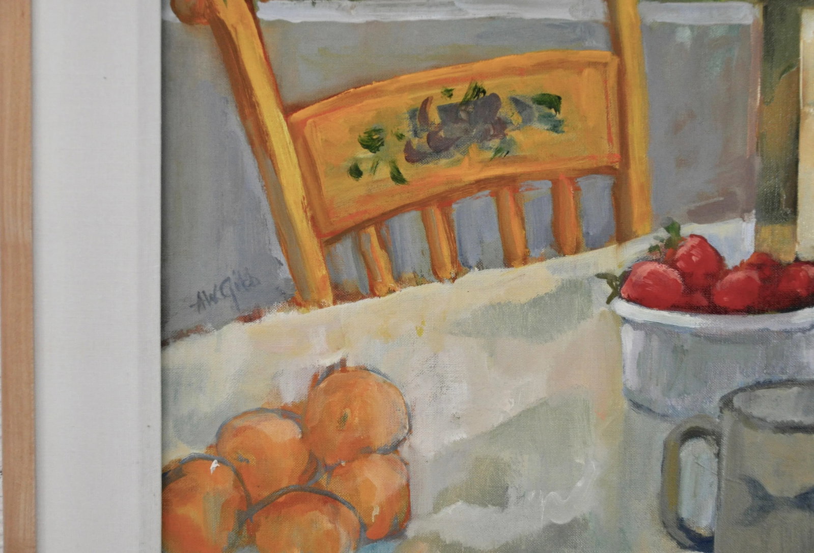 'Sconset Still Life #2 Nantucket Beach View Oil Painting by Ann W. Gibb Aws, Framed - 3