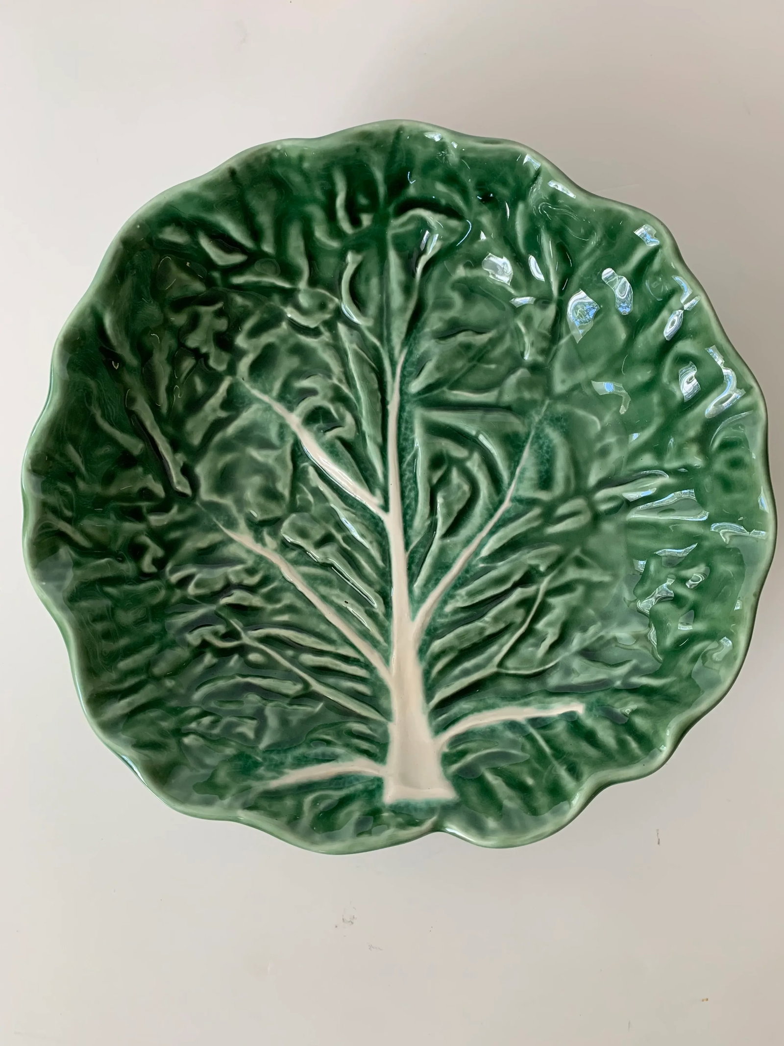 Vintage Green Cabbage Bowl - 2