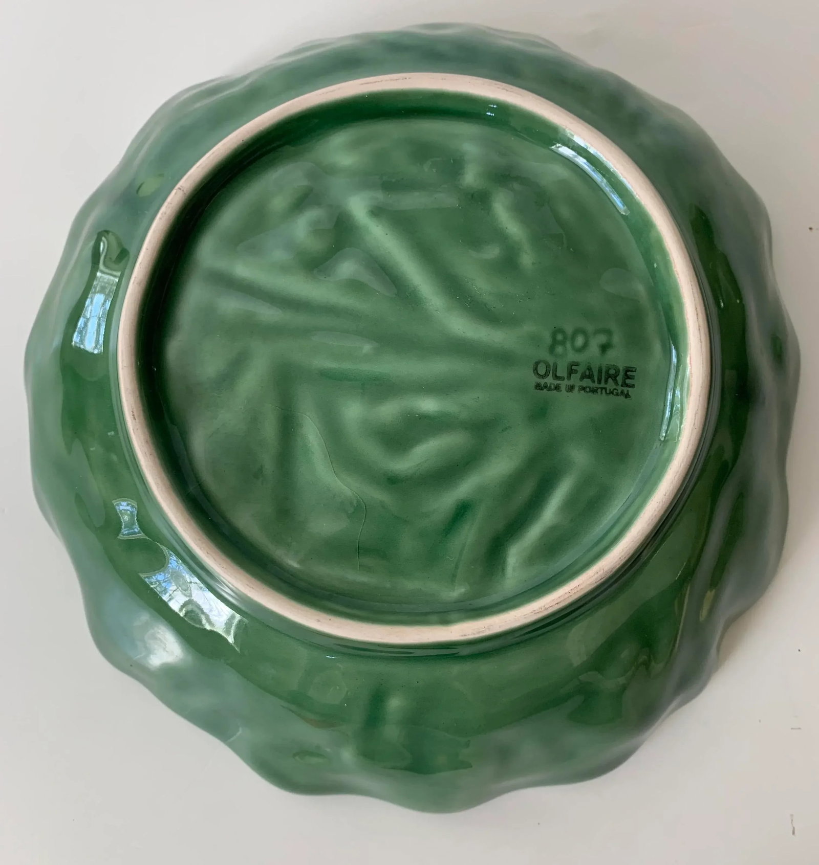 Vintage Green Cabbage Bowl - 5