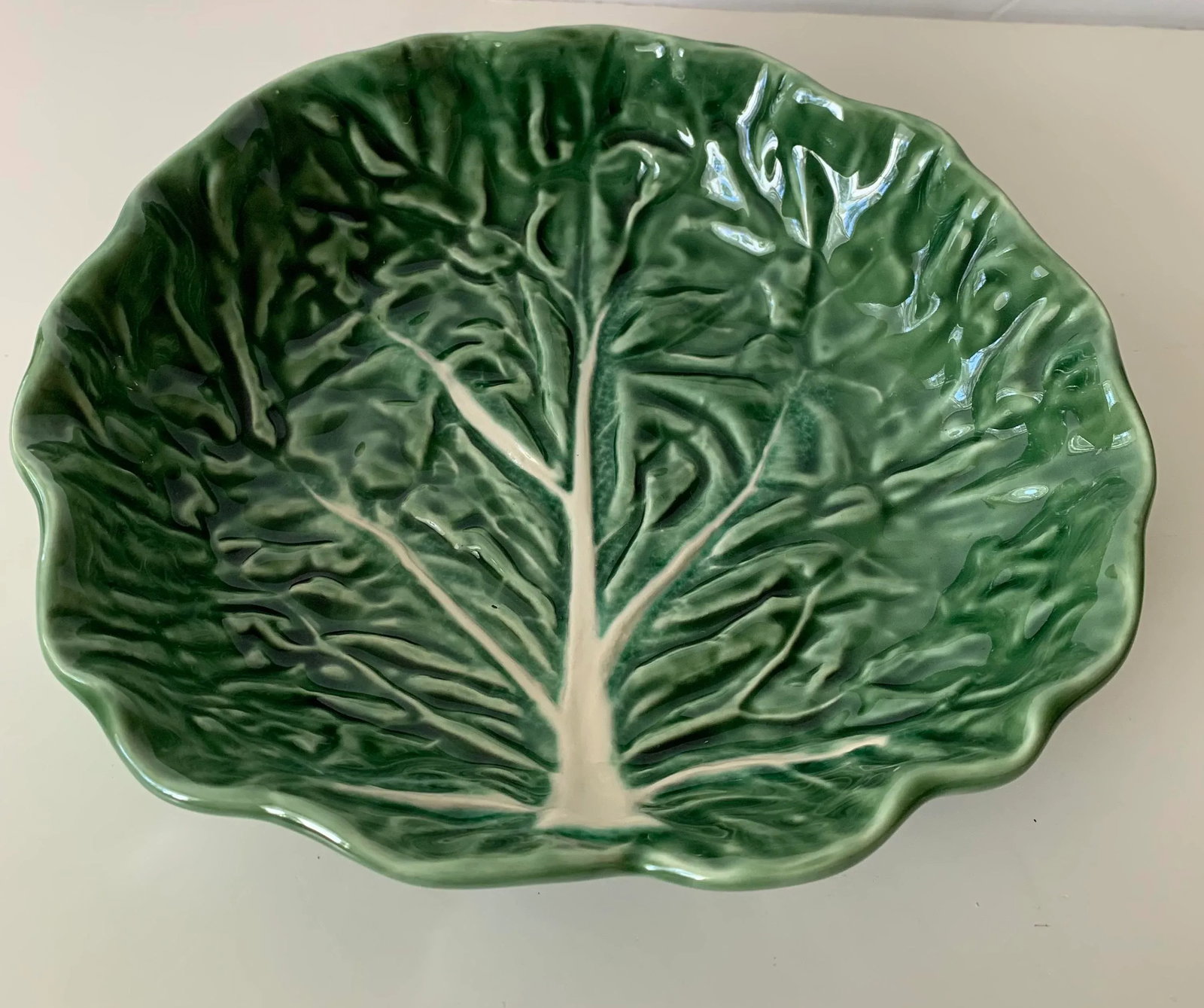 Vintage Green Cabbage Bowl - 7