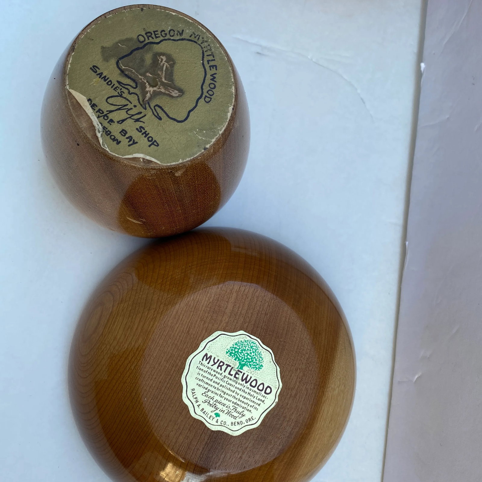 Vintage Turned Wood Bowls - Set of 5 - 11