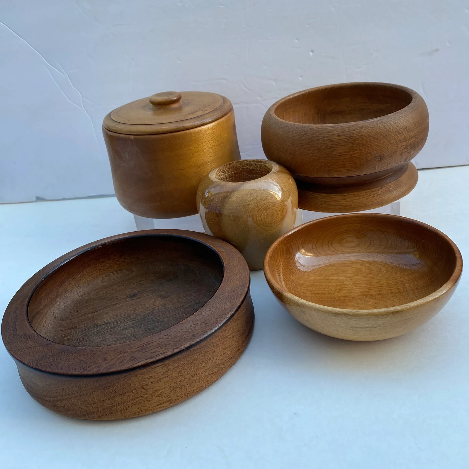 Vintage Turned Wood Bowls - Set of 5 - 2