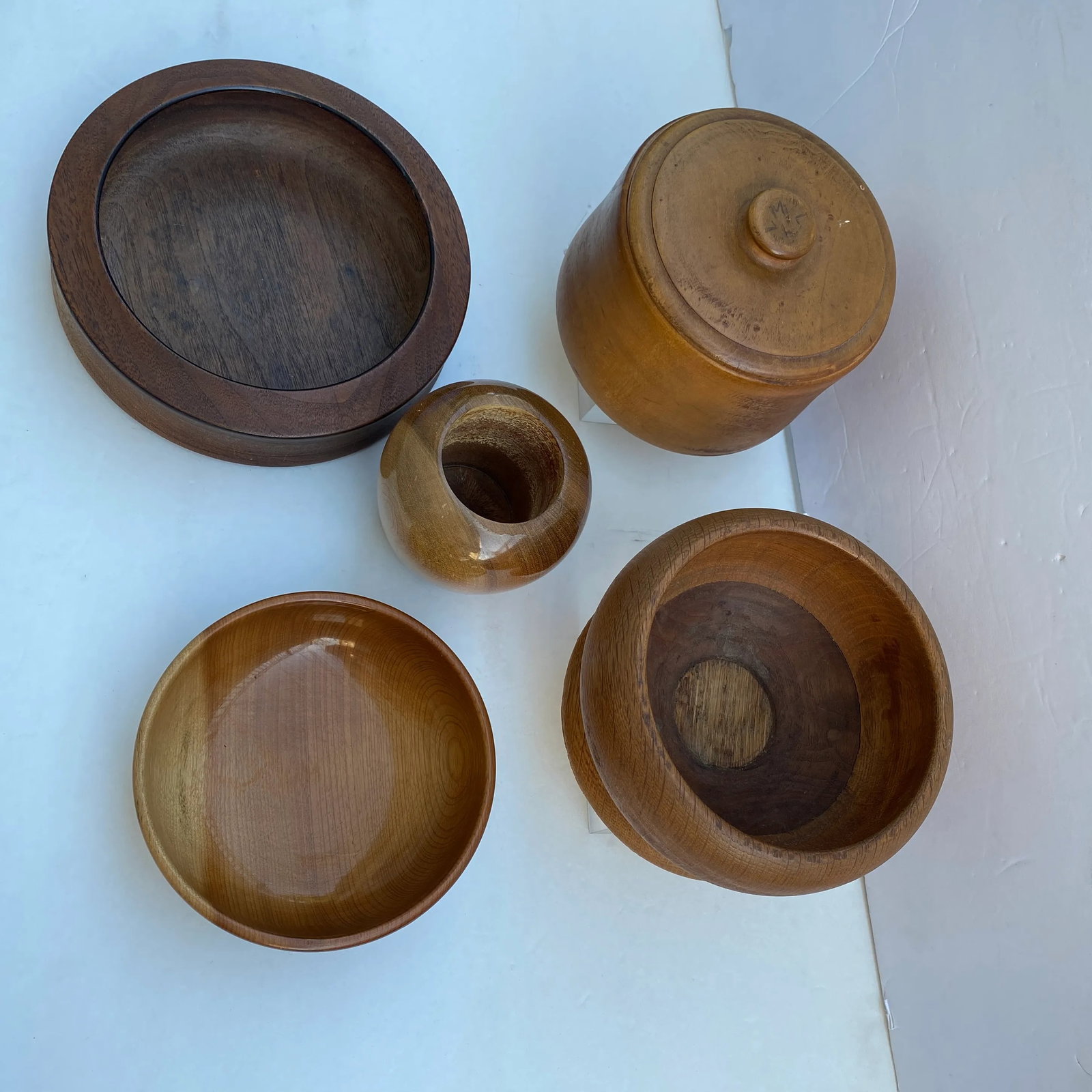 Vintage Turned Wood Bowls - Set of 5 - 3