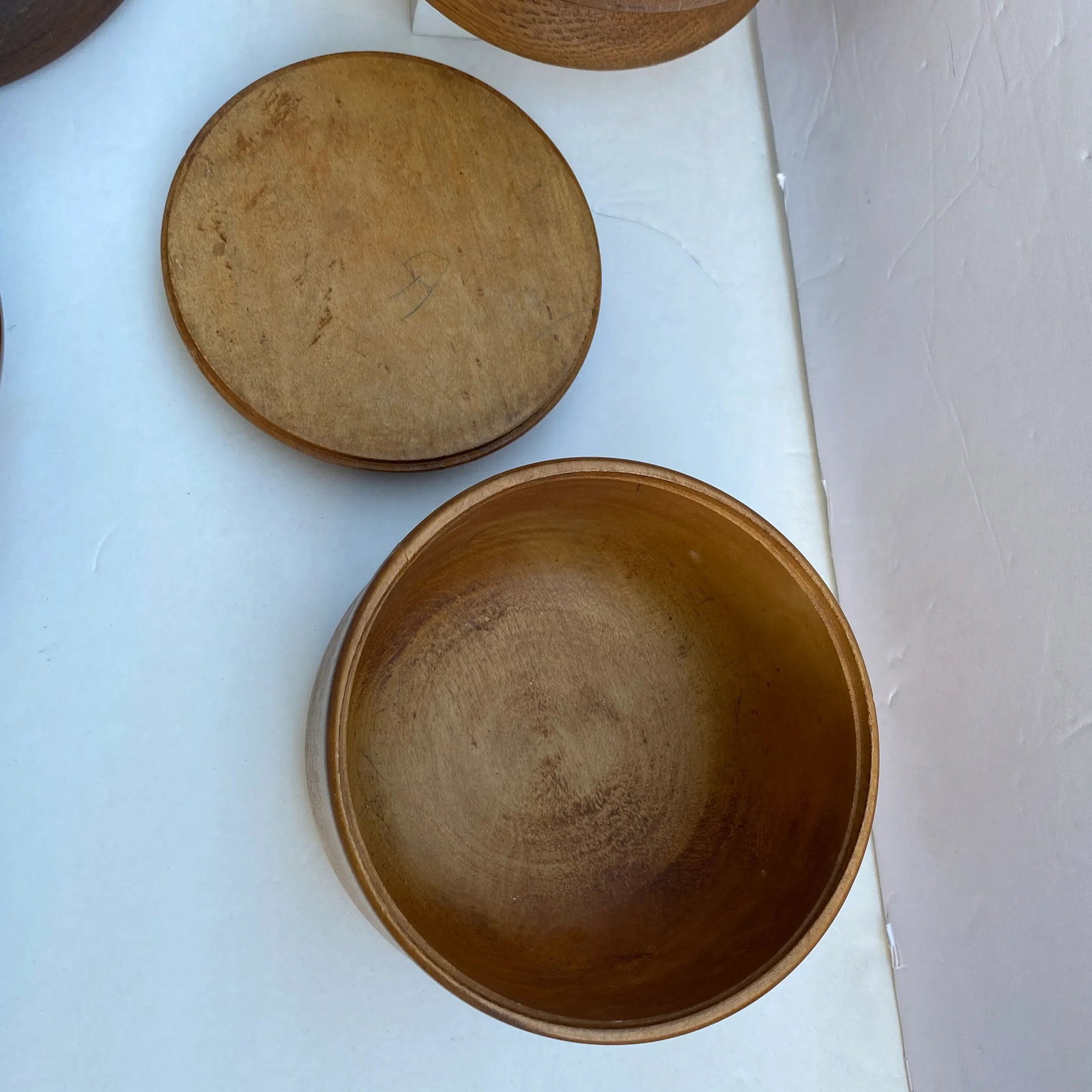Vintage Turned Wood Bowls - Set of 5 - 7