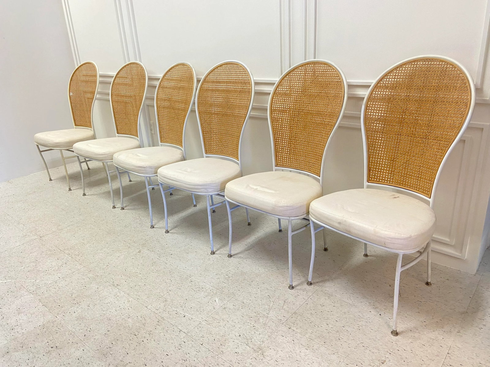 Milo Baughman for Thayer Coggin Cane Dining Chairs - Set of 6 - 12