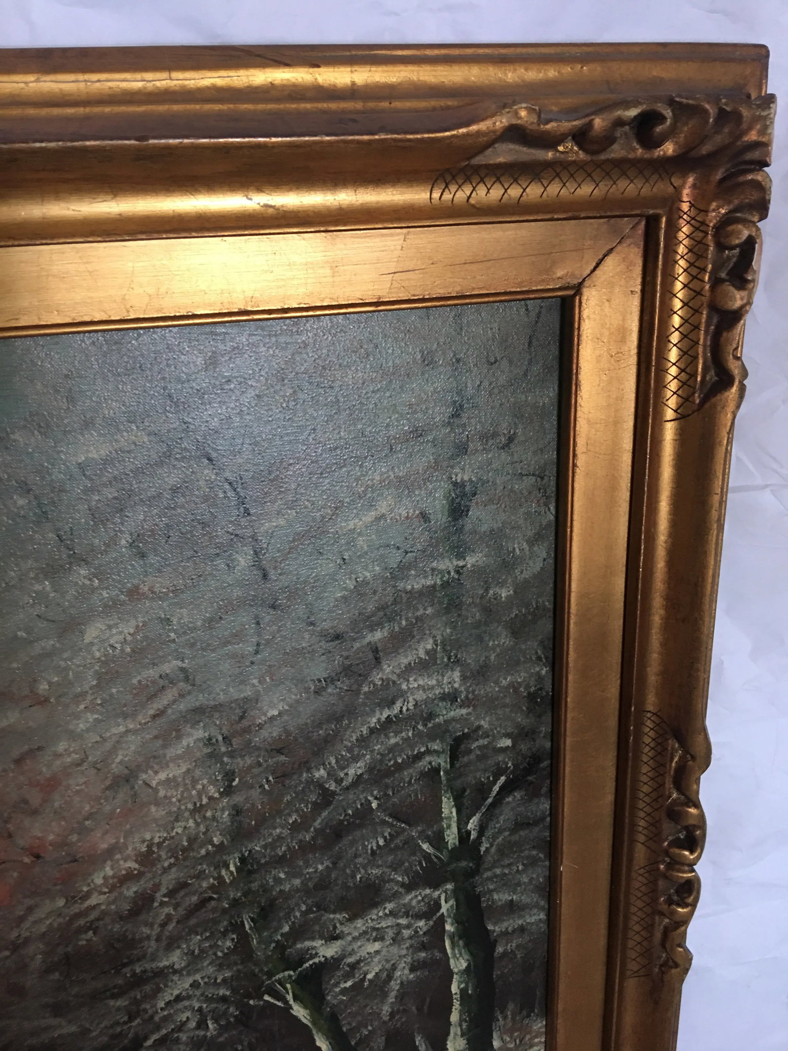 Early 20th Century Winter Landscape Oil Painting by Ira Remsen, Framed - 10
