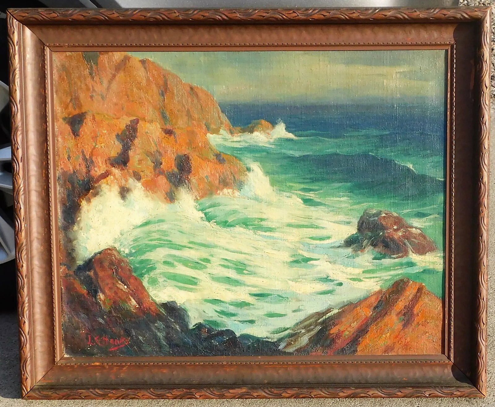 L Hanks, Ma Artist, Vintage Oil/Canvas 24 X 30 - 5