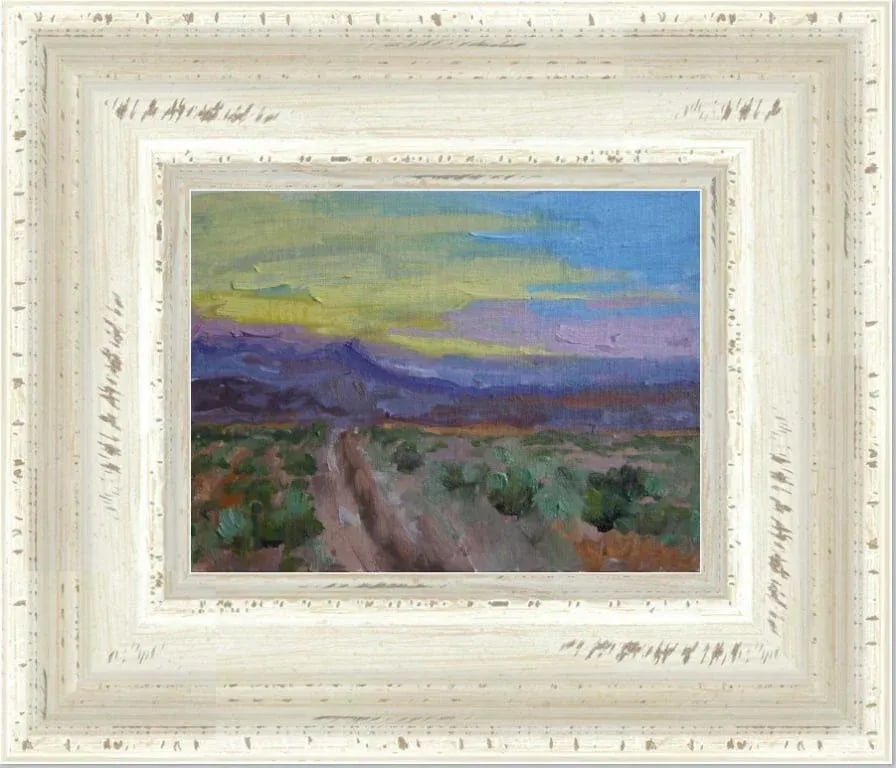 Nevada Desert Sunset Plein Air Oil by L Haas - 2