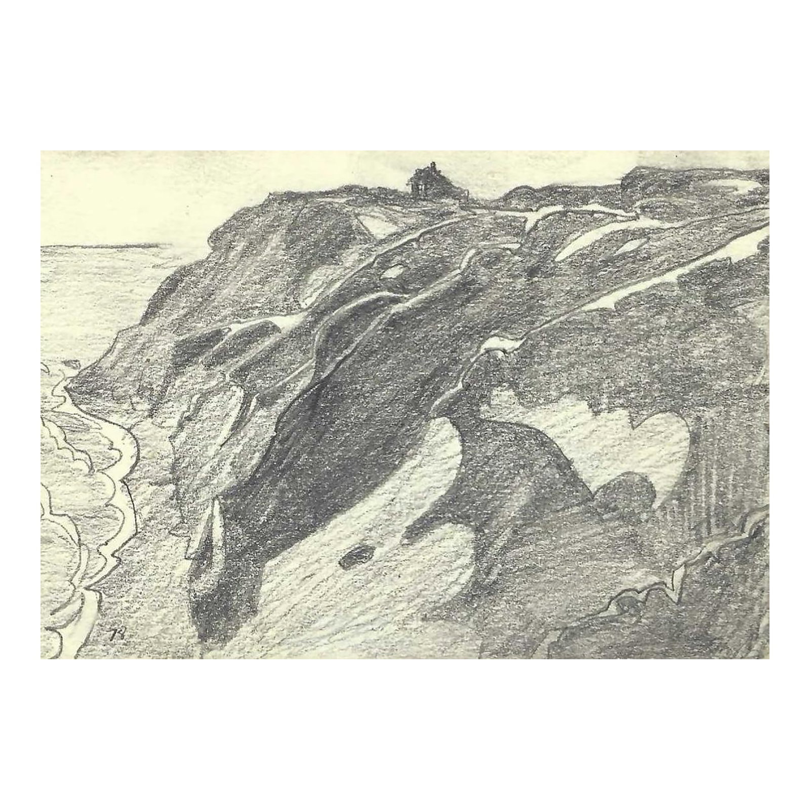 1978 Robert Angeloch Block Island Rhode Island Drawing (1 of 2)