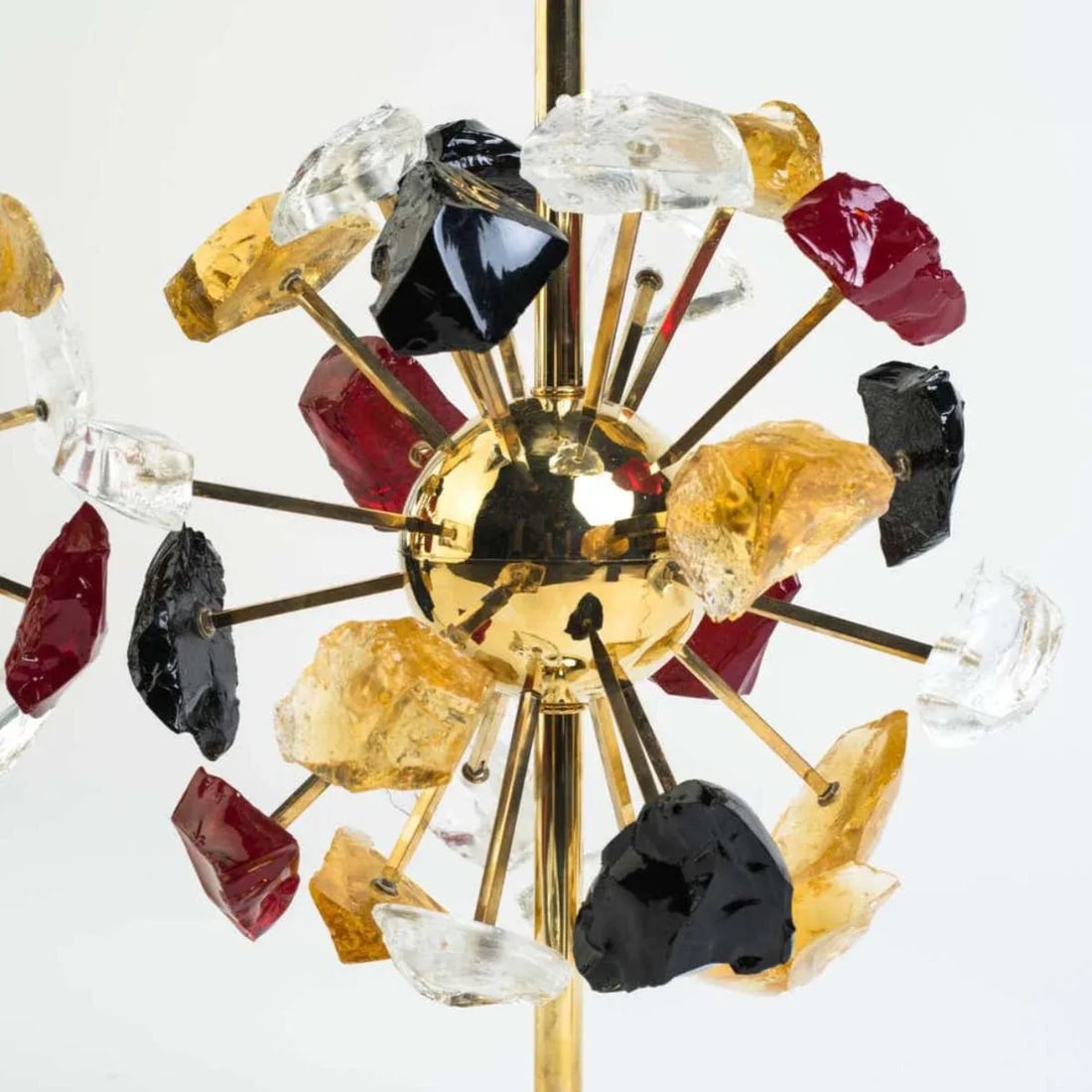 1980s Starburst Multi-Color Glass Lamps - a Pair - 4