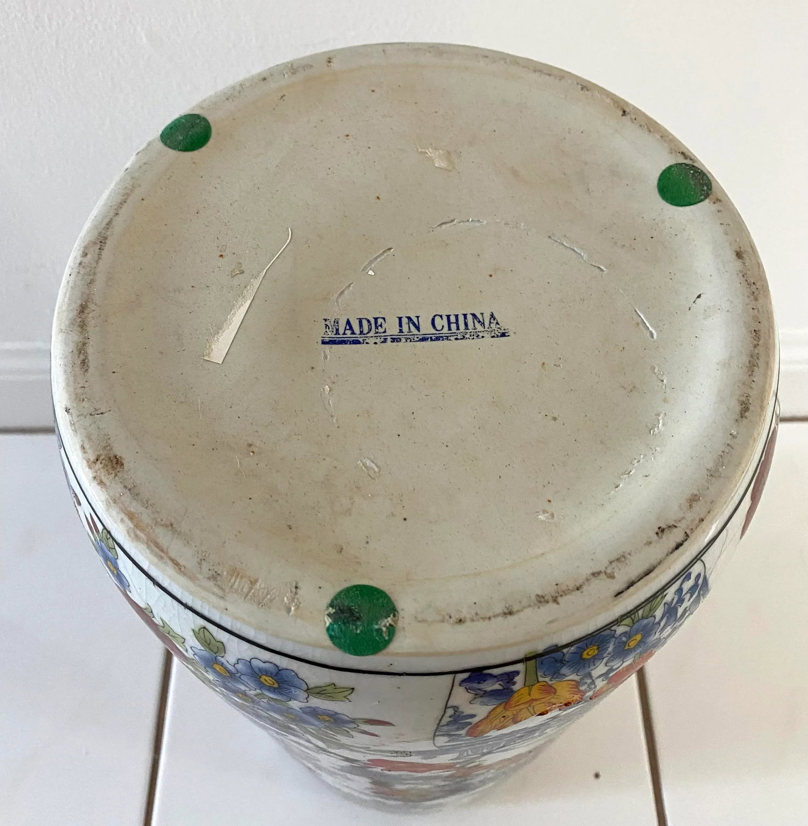 Floral Chinoiserie Ginger Jar Umbrella Stand - 8