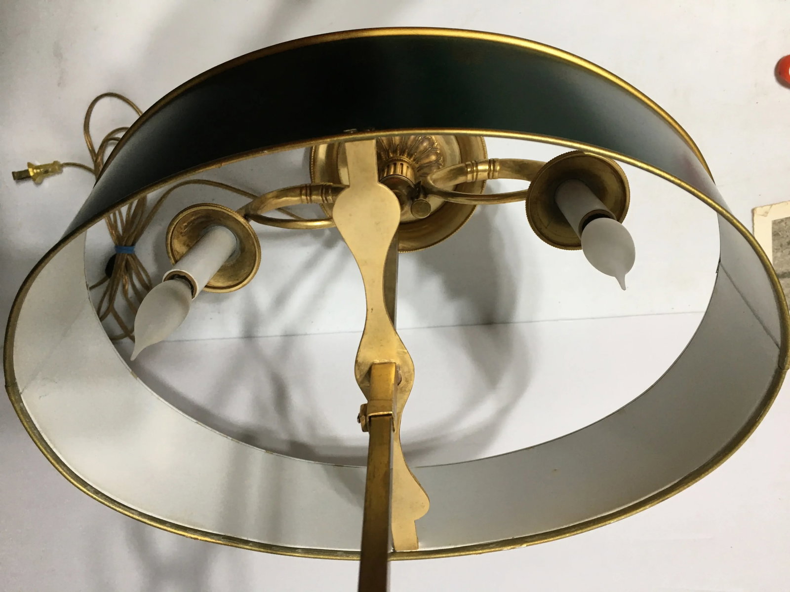 1970s French Bronze & Tole Lamp - 10