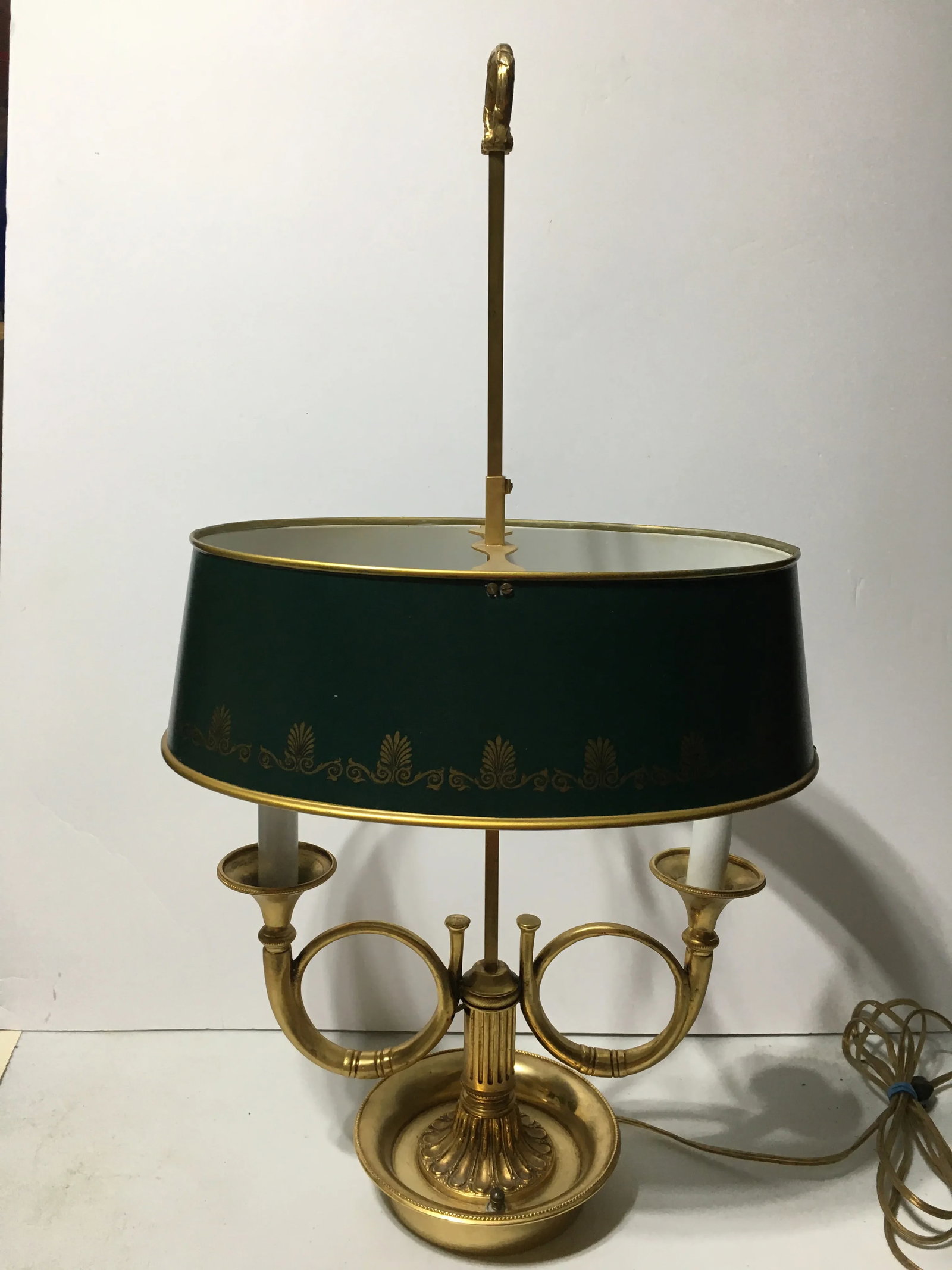 1970s French Bronze & Tole Lamp - 11