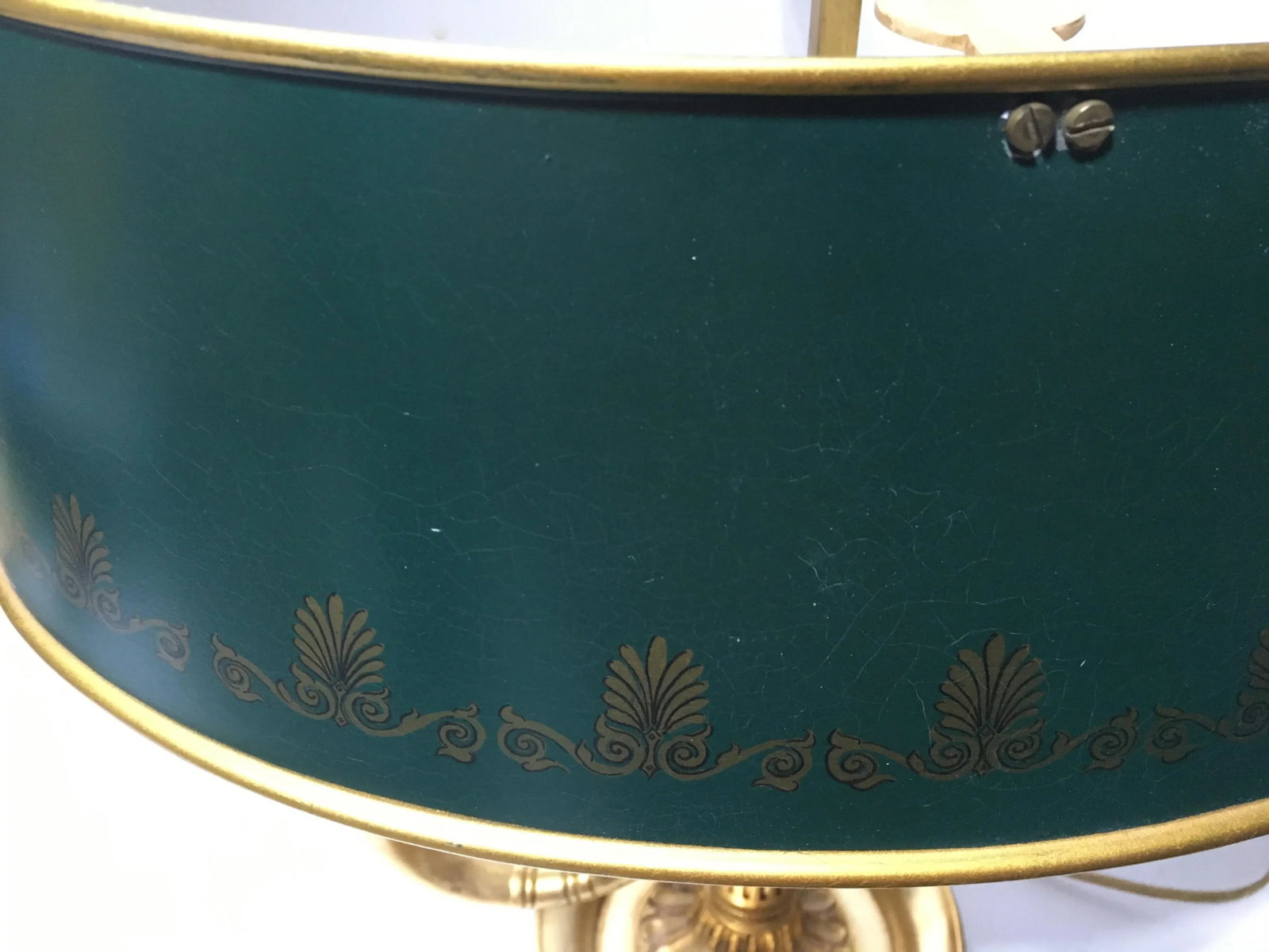 1970s French Bronze & Tole Lamp - 7