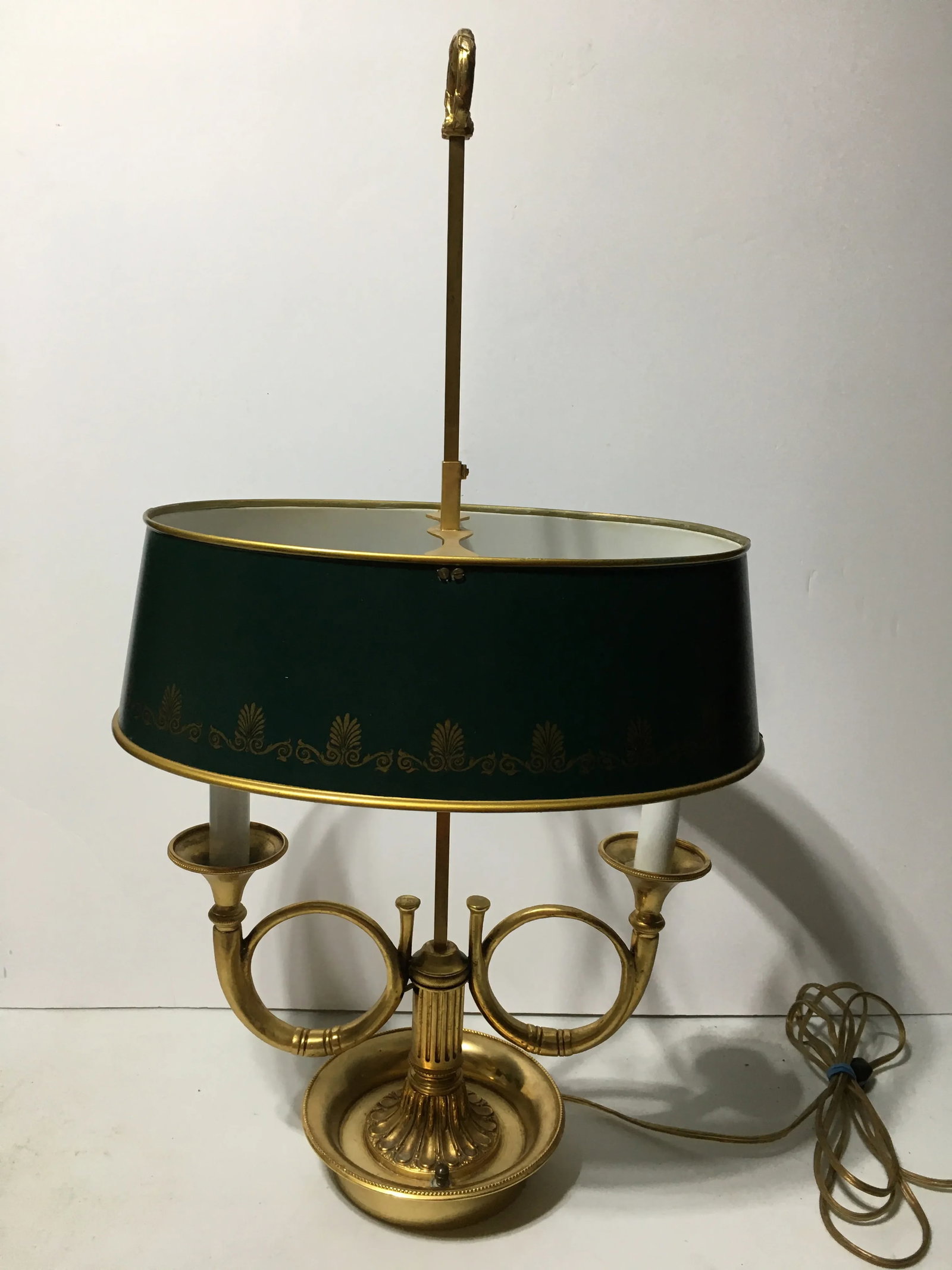 1970s French Bronze & Tole Lamp - 8
