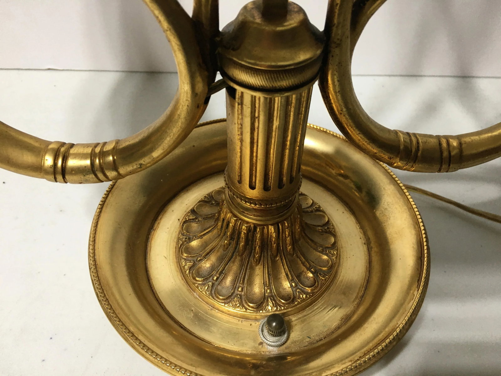 1970s French Bronze & Tole Lamp - 9