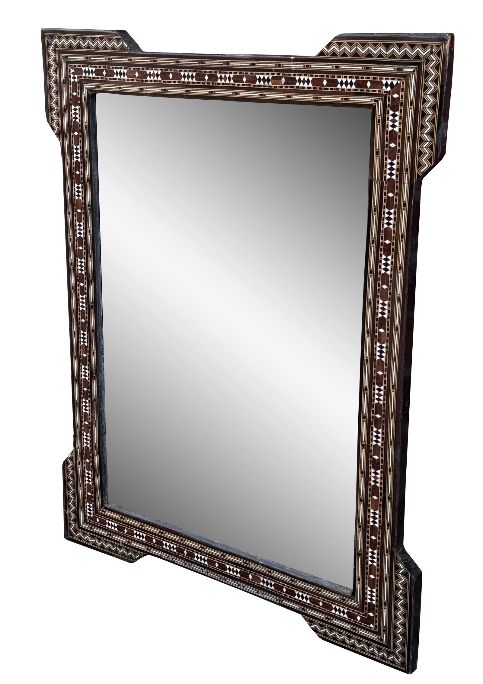 Vintage Marquetry Moorish Style Mirror Frame - 2