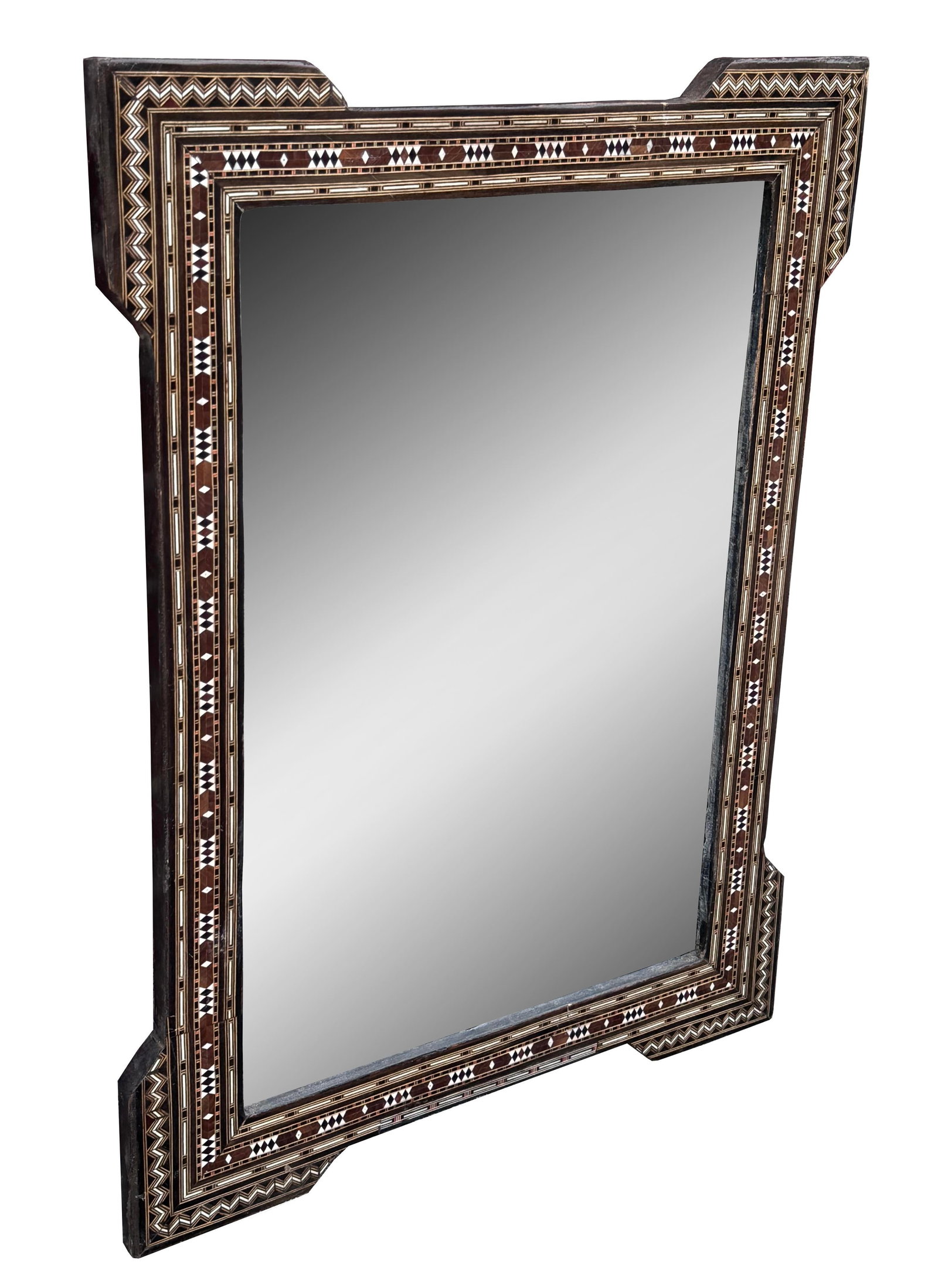Vintage Marquetry Moorish Style Mirror Frame - 3