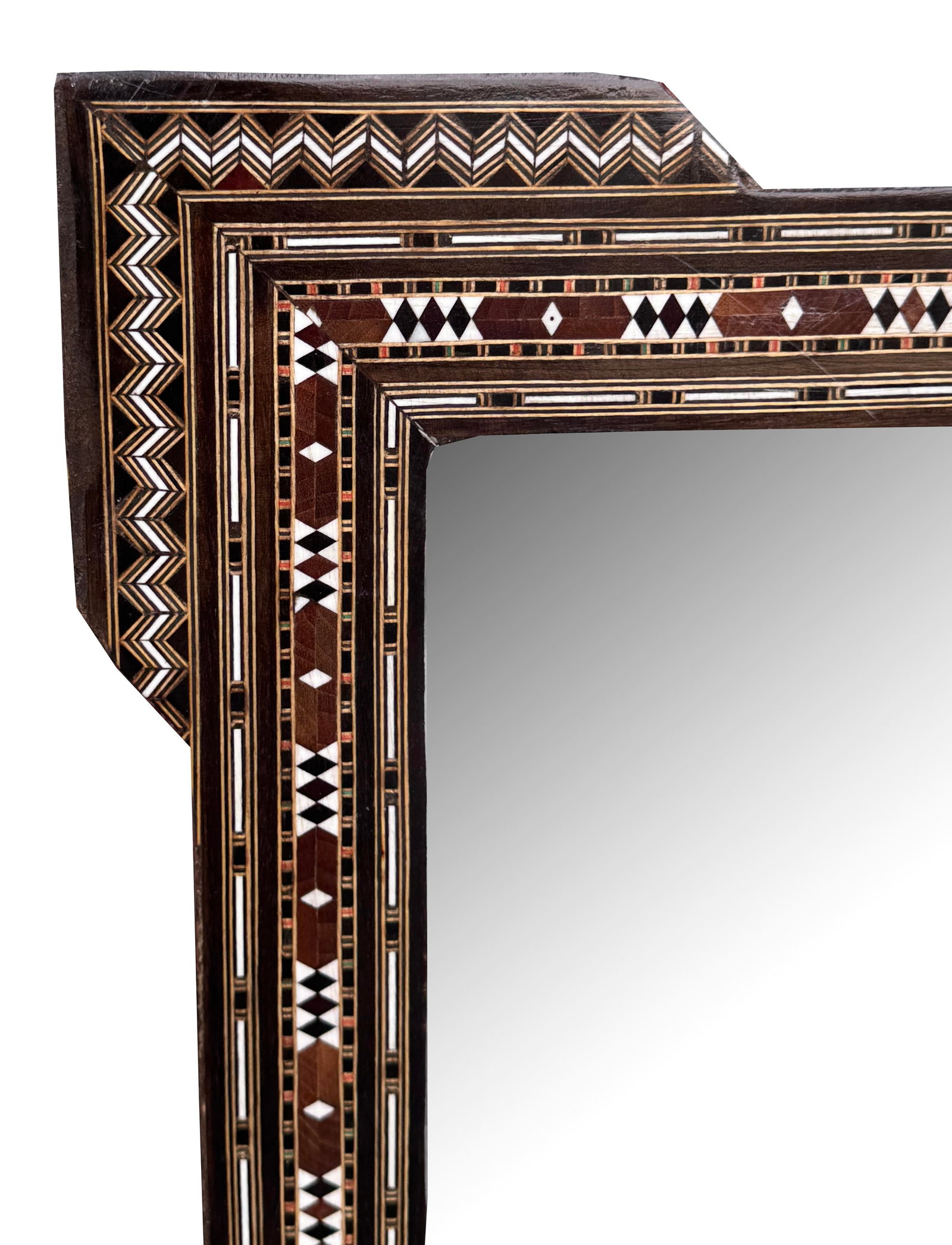 Vintage Marquetry Moorish Style Mirror Frame - 4