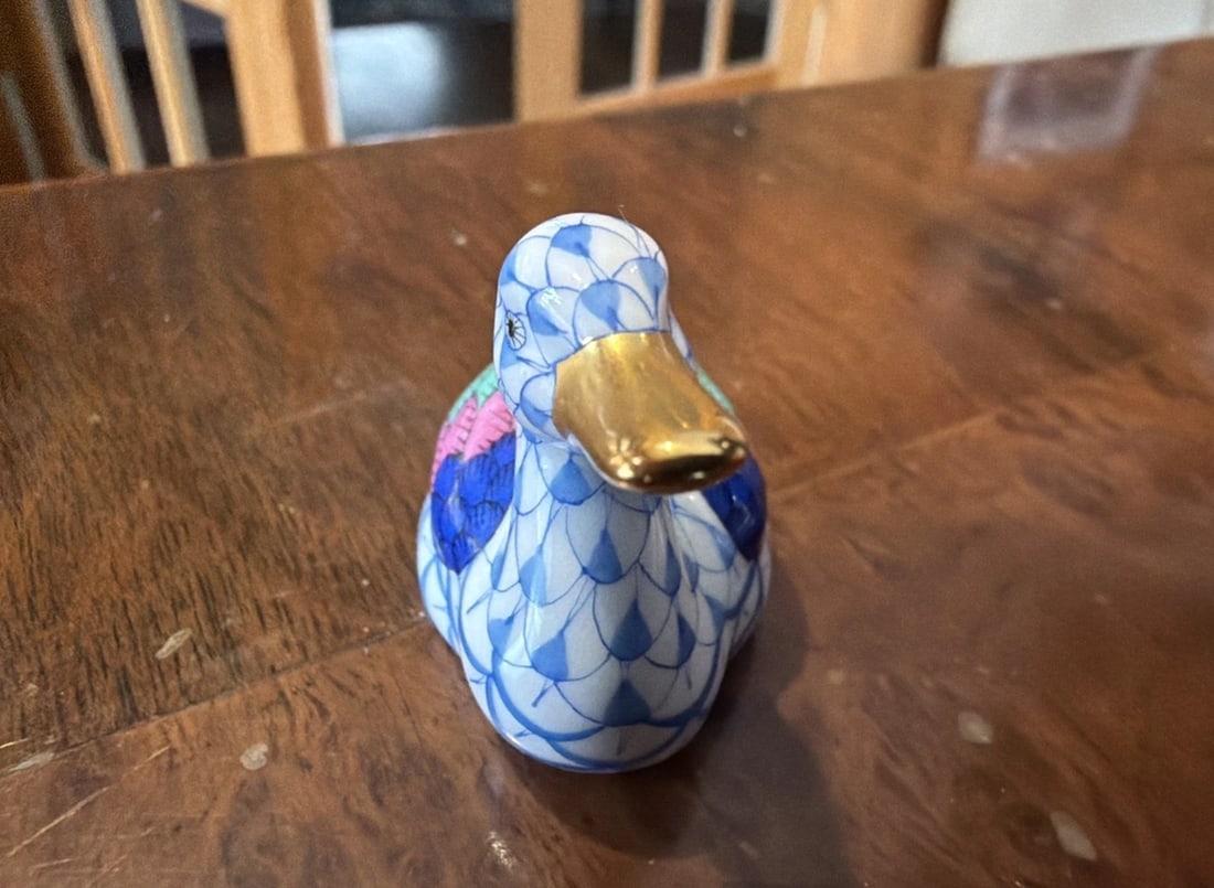 Vintage MCM Pristine Herend Duck Figurine - 2