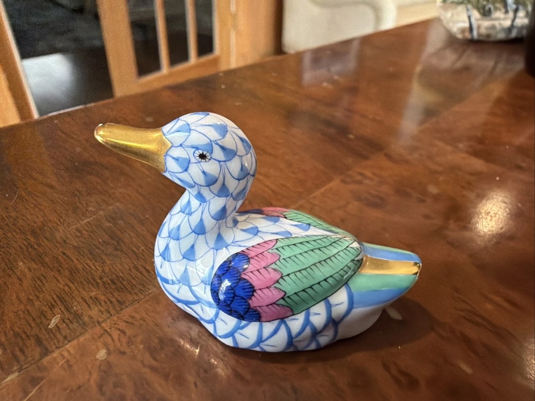 Vintage MCM Pristine Herend Duck Figurine - 4