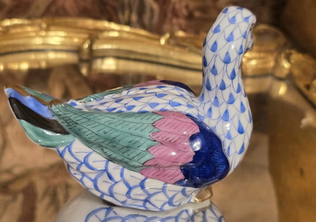 Vintage MCM Pristine Herend Duck Figurine - 5