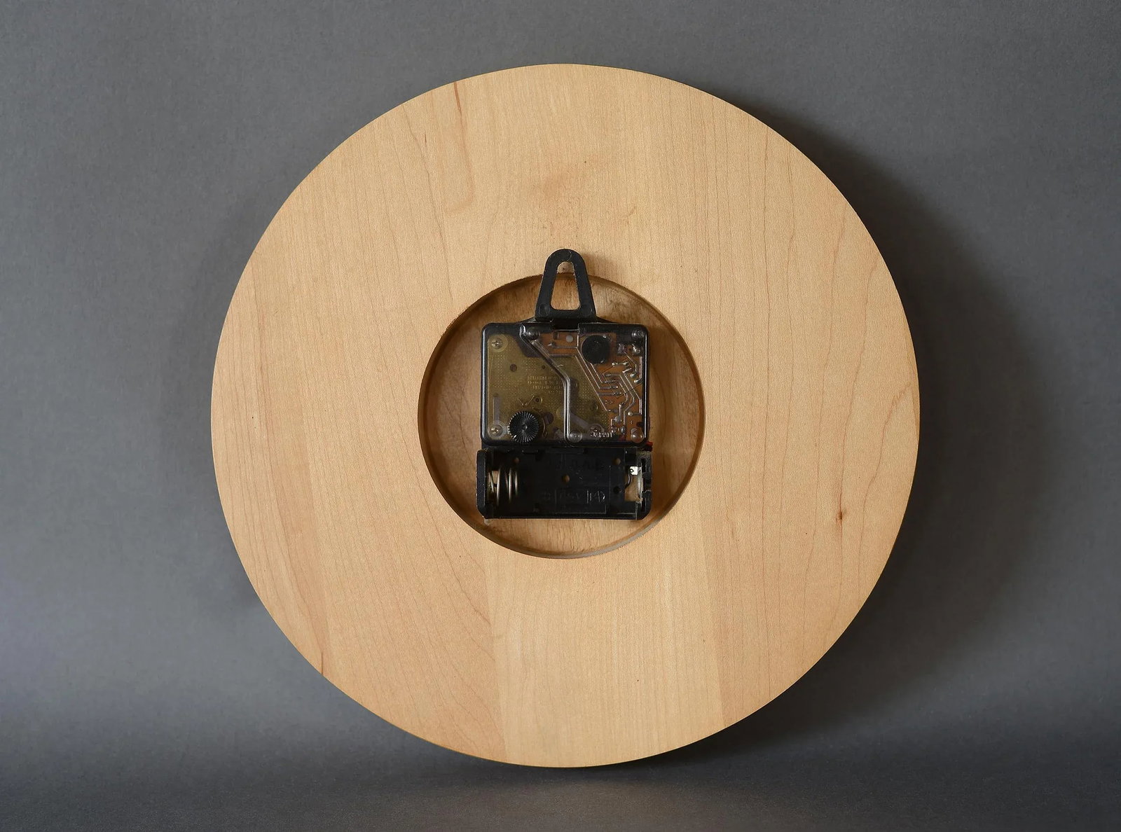 Vintage 1970s Danish Modern Linden Round Wooden Clock - 6