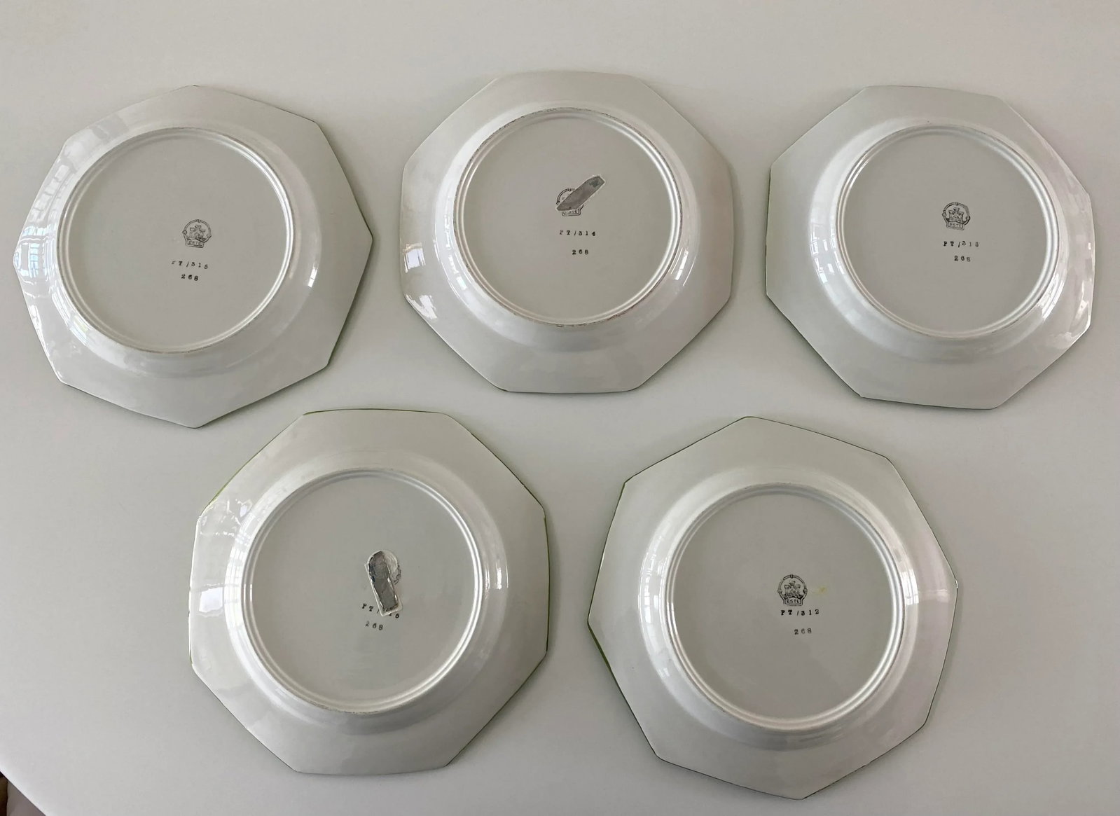 Vintage Este Ceramiche Lunch Plates - Set of 5 - 7