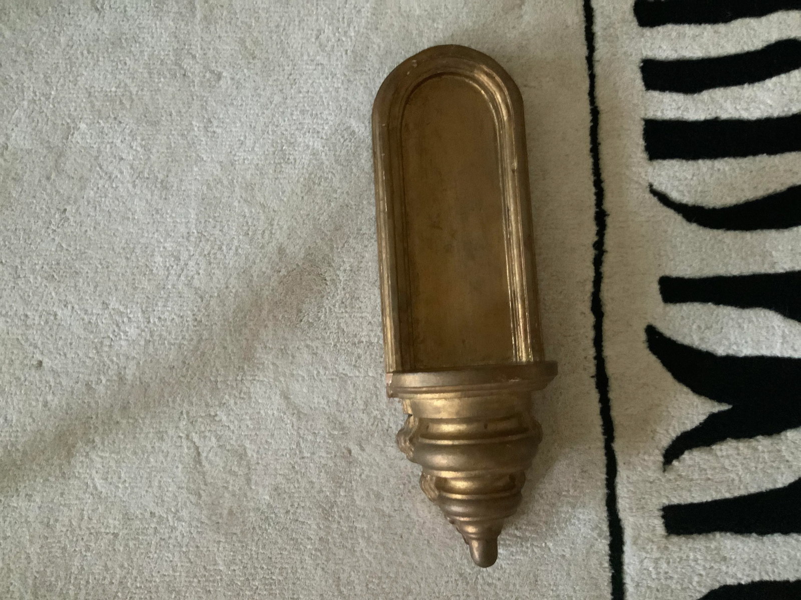 Vintage Hand Carved Gold Gilt Corbel Wall Shelf - 11