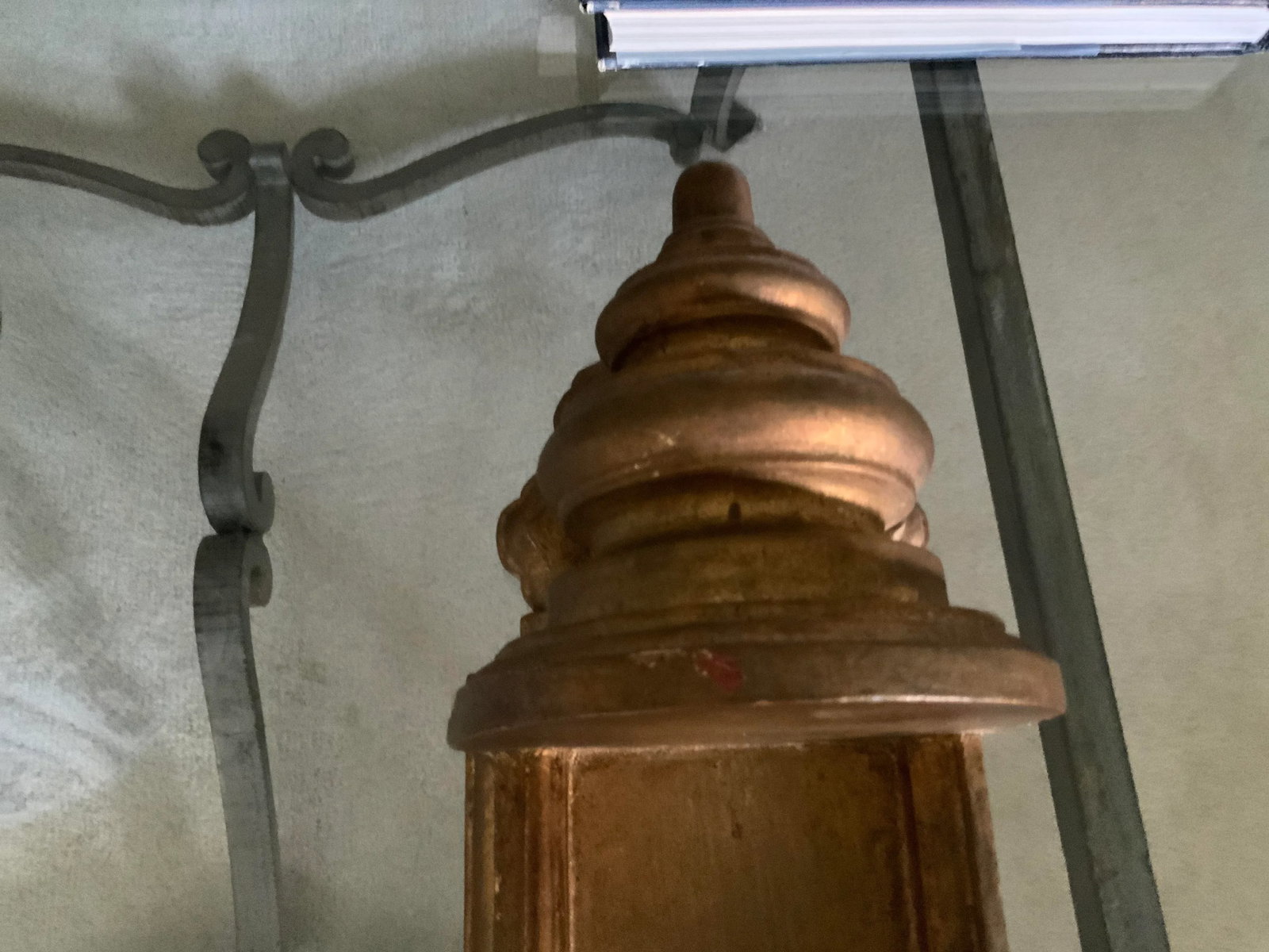 Vintage Hand Carved Gold Gilt Corbel Wall Shelf - 7