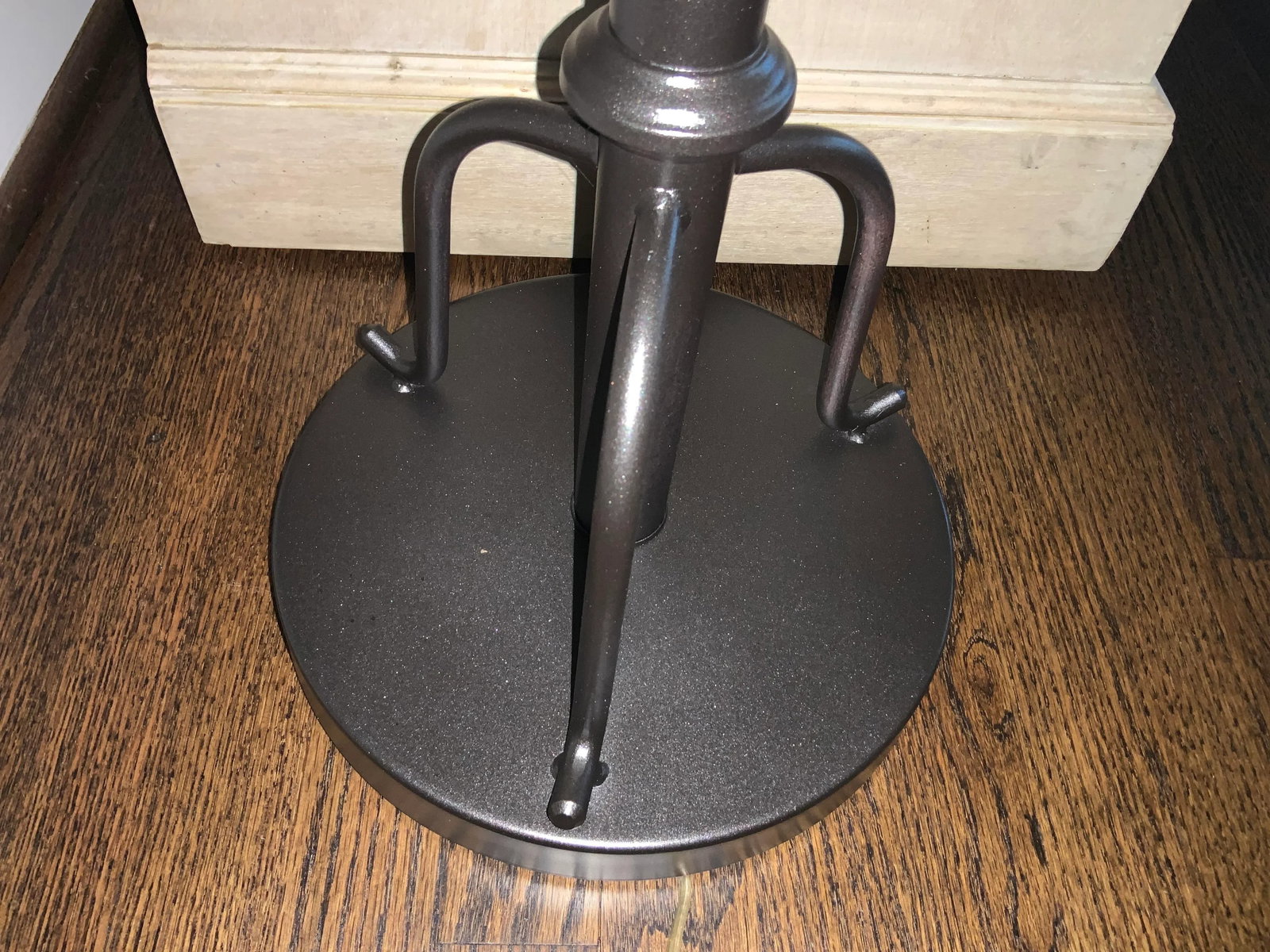 1980s Hollywood Regency Painted Metal Faux Bamboo Floor Lamps - A Pair - 8