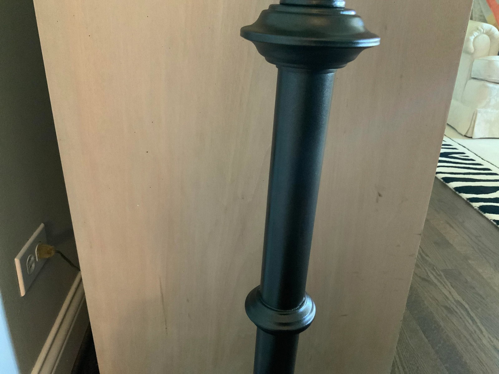 1980s Hollywood Regency Painted Metal Faux Bamboo Floor Lamps - A Pair - 9
