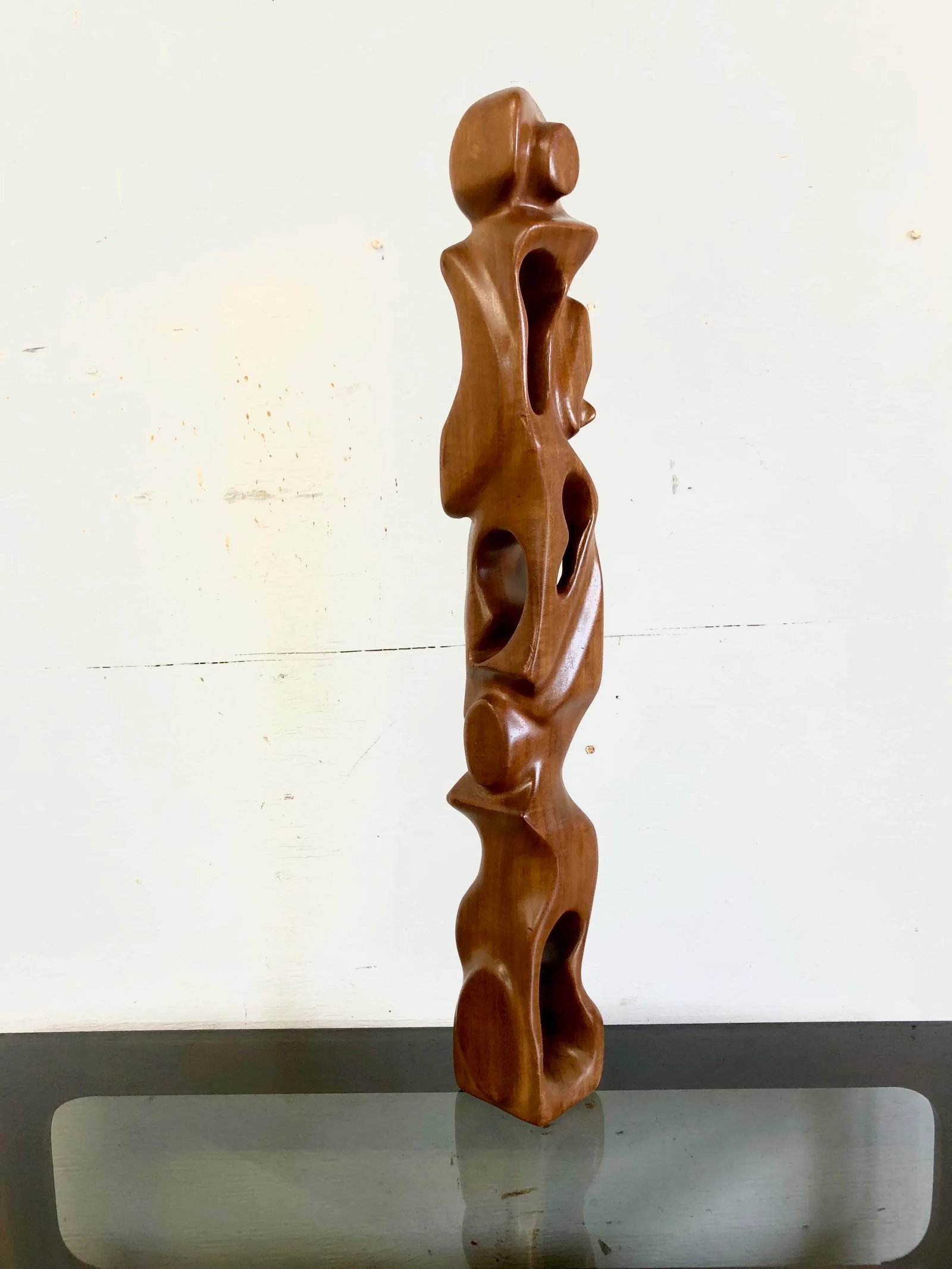 Mid-Century Signed Artist-Handcrafted Abstract Totem Sculpture - 13