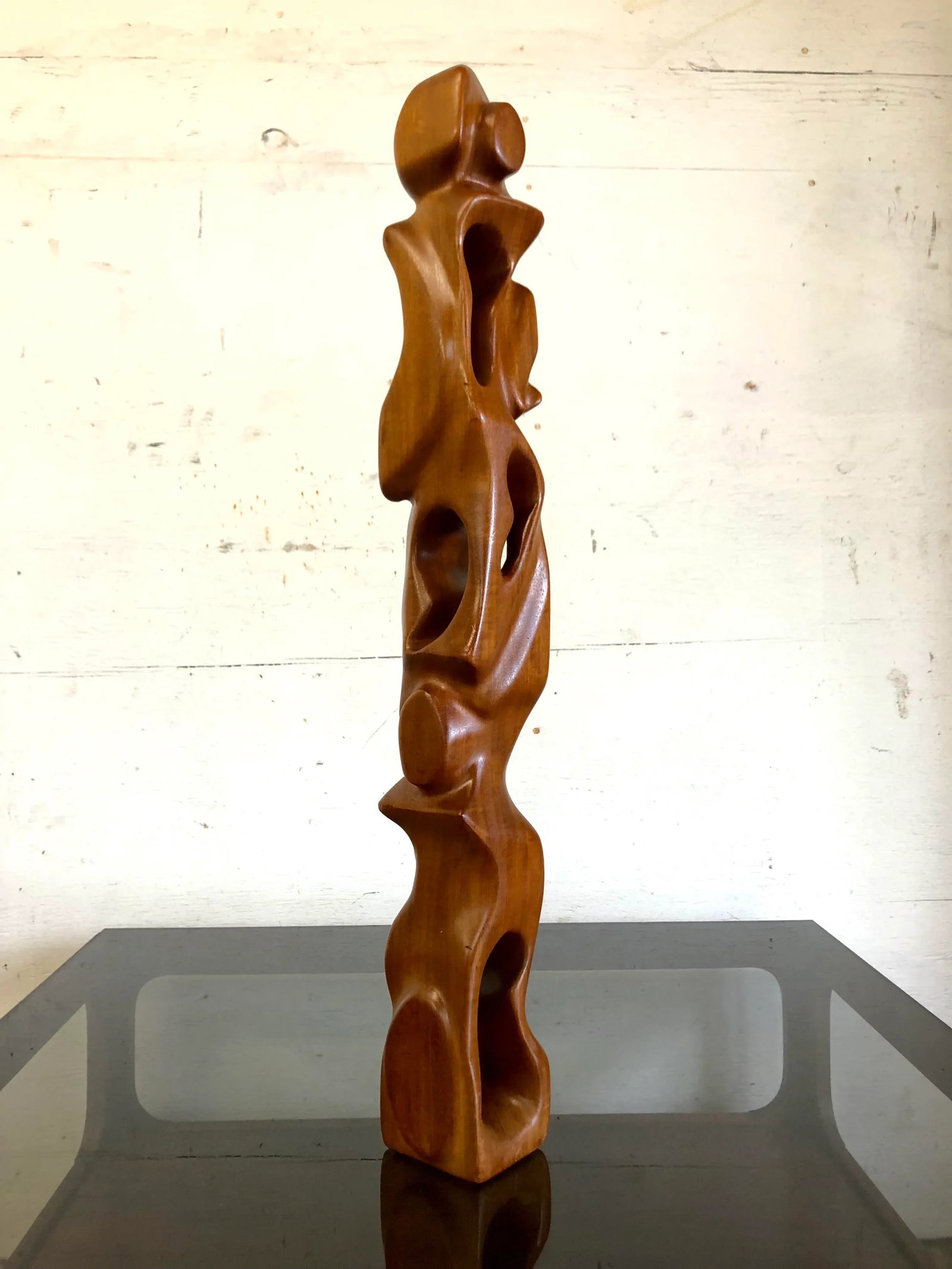 Mid-Century Signed Artist-Handcrafted Abstract Totem Sculpture - 2