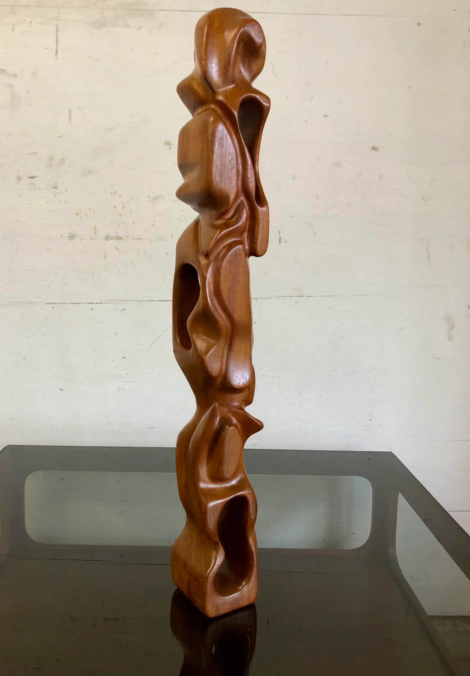 Mid-Century Signed Artist-Handcrafted Abstract Totem Sculpture - 5