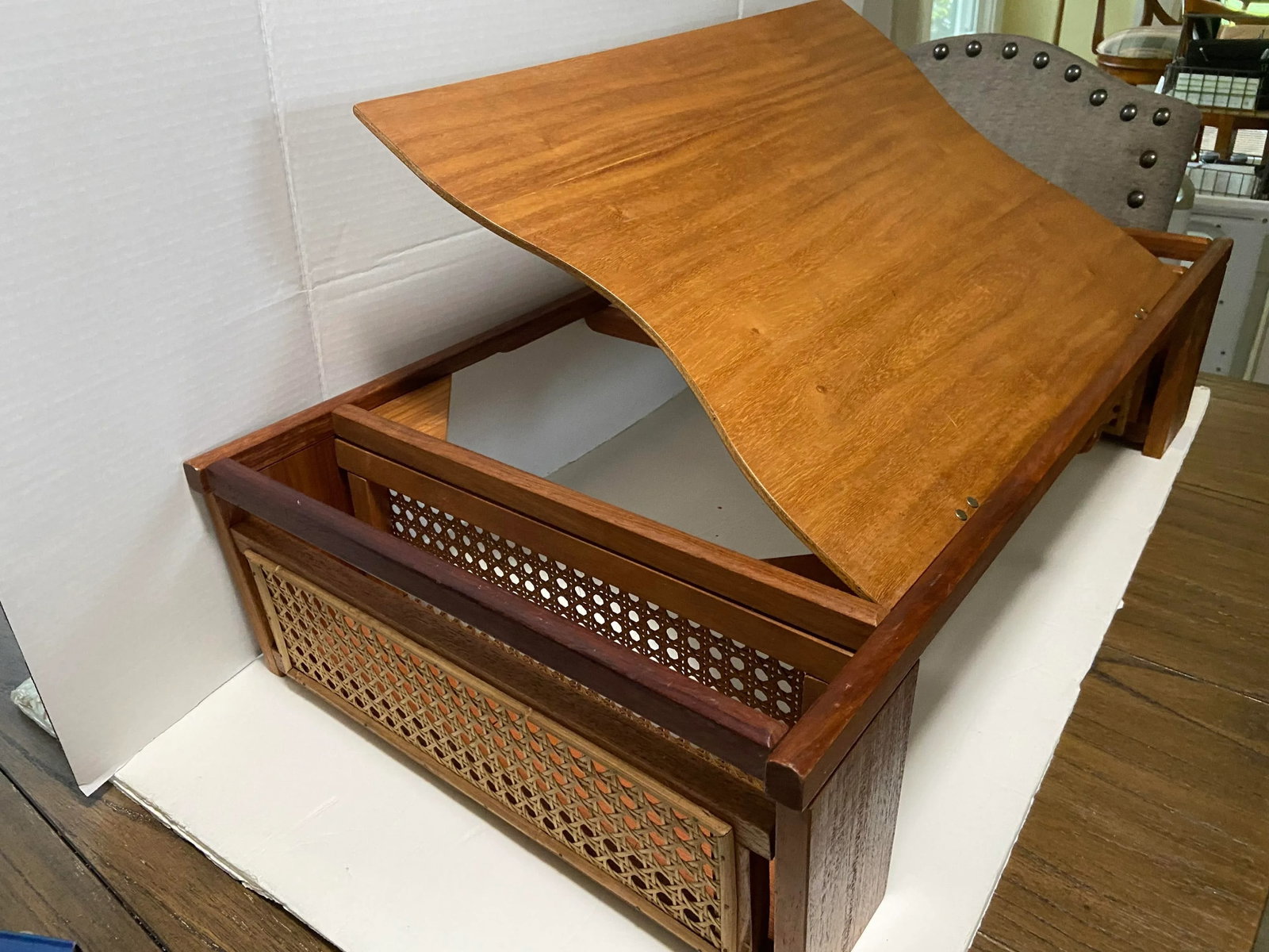 Mid-Century Linrose Lap Desk Cane & Serving Bed Tray- 2 Pieces - 8