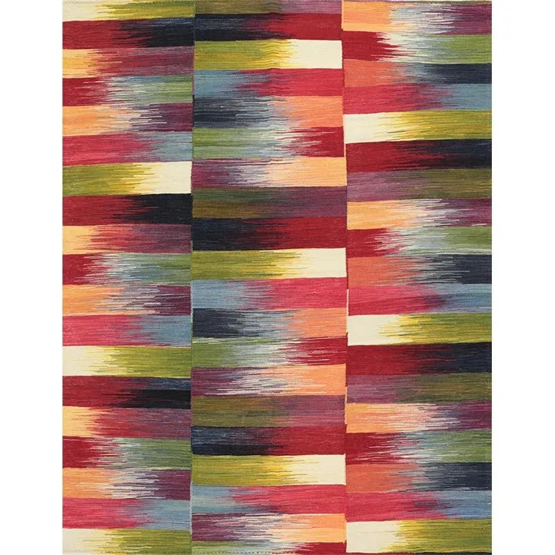 Handwoven Scandinavian Style Persian Kilim Rug 5'1" X 6'5" - 13