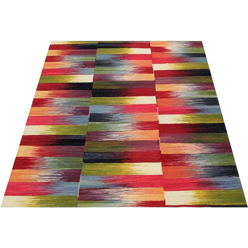 Handwoven Scandinavian Style Persian Kilim Rug 5'1" X 6'5" - 5