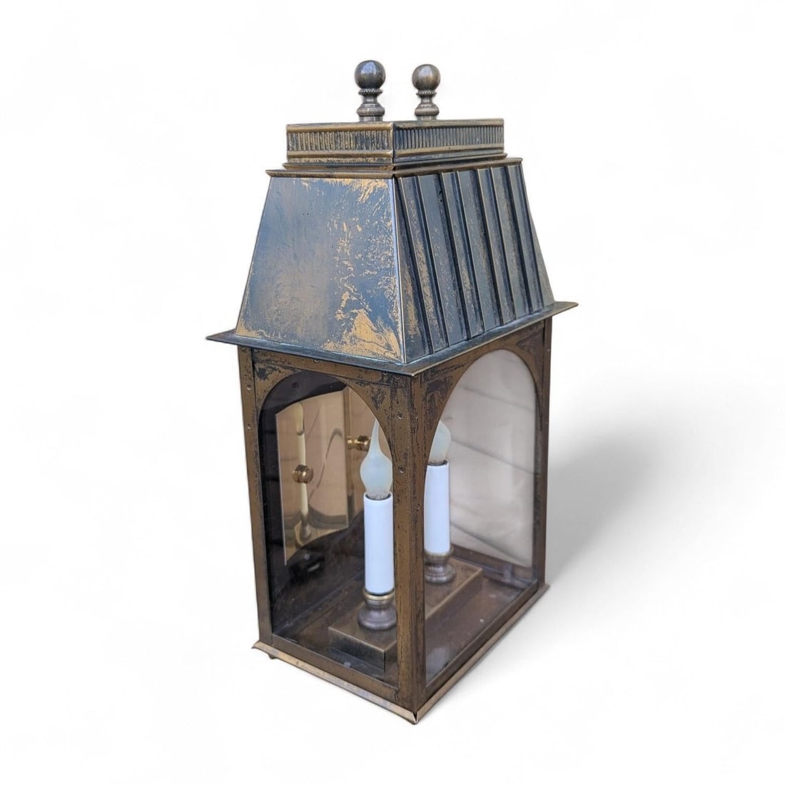 Vintage Ethan Allen Colonial Carriage Lantern Plug in Wall Sconce - 10