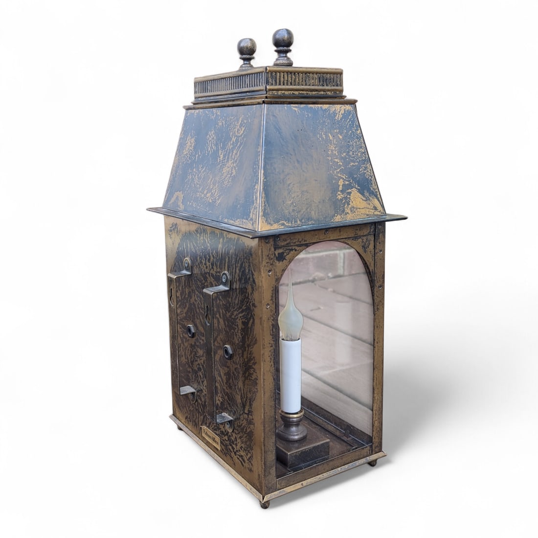 Vintage Ethan Allen Colonial Carriage Lantern Plug in Wall Sconce - 12