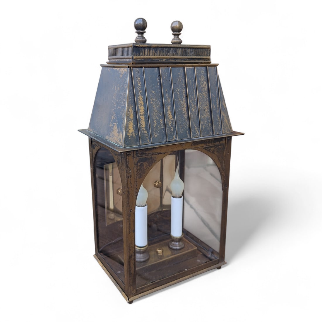Vintage Ethan Allen Colonial Carriage Lantern Plug in Wall Sconce - 13