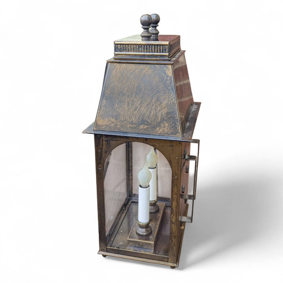 Vintage Ethan Allen Colonial Carriage Lantern Plug in Wall Sconce - 4