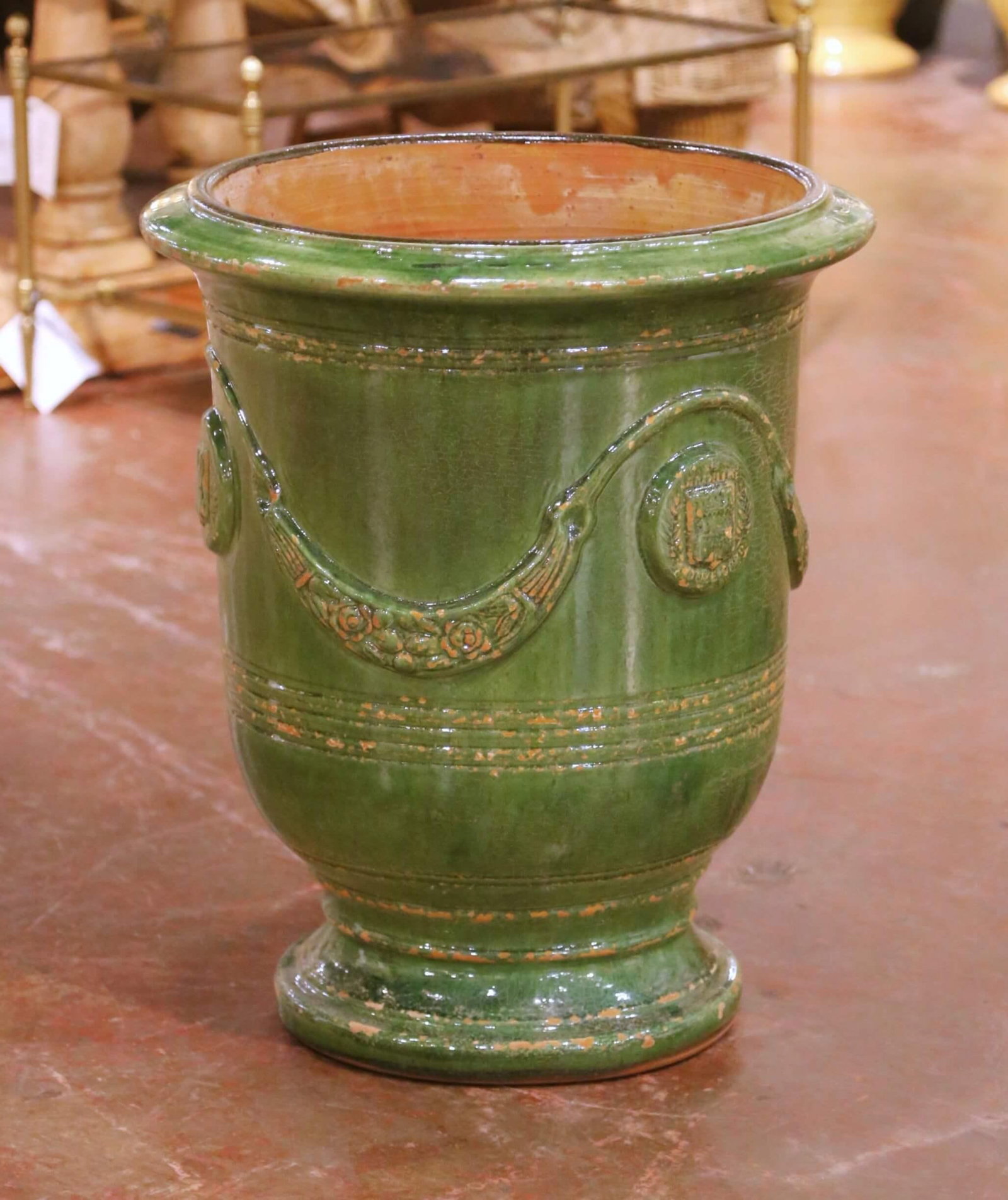 French Handmade Terracotta Anduze Planter by La Madeleine - 11