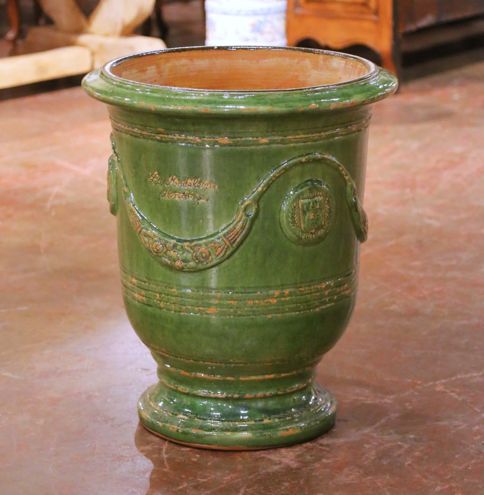 French Handmade Terracotta Anduze Planter by La Madeleine - 5